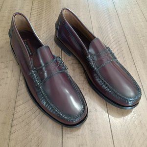 Florsheim Berkley Penny Loafers Size 11 D Burgundy Leather Dress Shoes